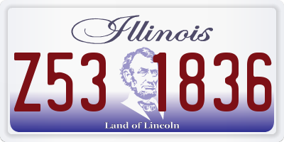 IL license plate Z531836