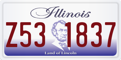 IL license plate Z531837