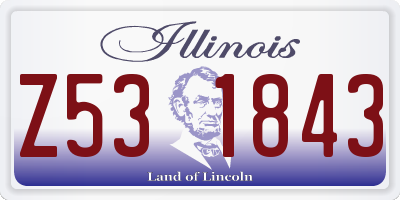 IL license plate Z531843