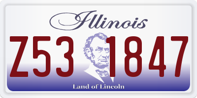 IL license plate Z531847