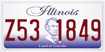 IL license plate Z531849