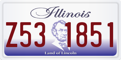 IL license plate Z531851