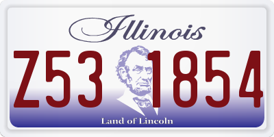 IL license plate Z531854