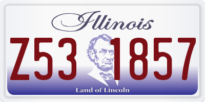 IL license plate Z531857