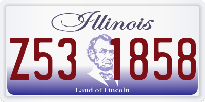 IL license plate Z531858