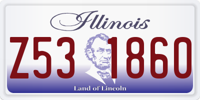 IL license plate Z531860