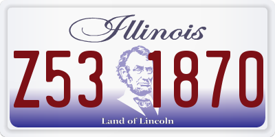 IL license plate Z531870