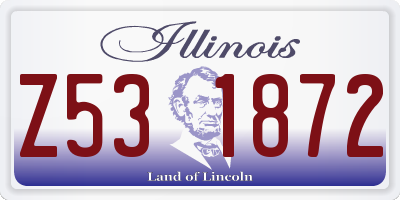 IL license plate Z531872