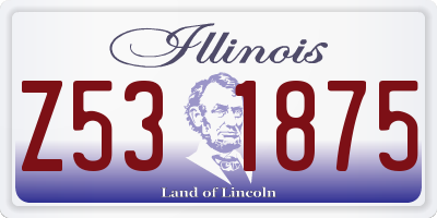 IL license plate Z531875