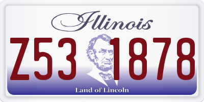 IL license plate Z531878