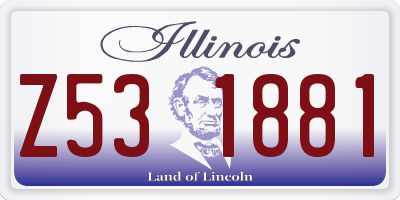 IL license plate Z531881