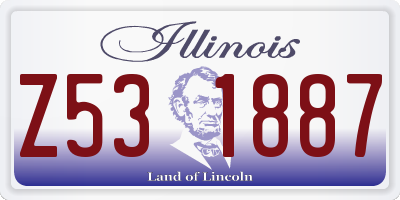 IL license plate Z531887