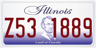 IL license plate Z531889