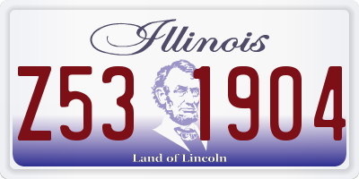 IL license plate Z531904