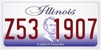 IL license plate Z531907