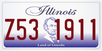 IL license plate Z531911