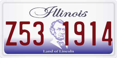 IL license plate Z531914