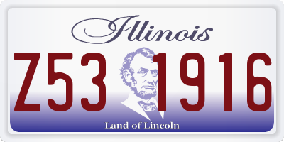 IL license plate Z531916