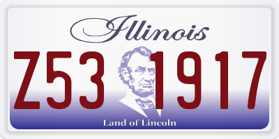 IL license plate Z531917