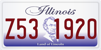 IL license plate Z531920
