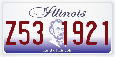 IL license plate Z531921