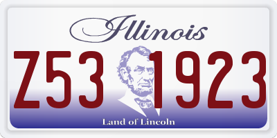 IL license plate Z531923