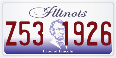 IL license plate Z531926