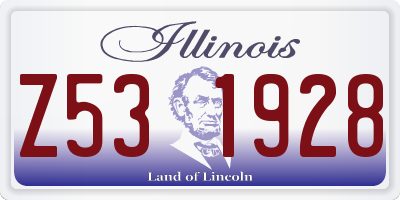 IL license plate Z531928