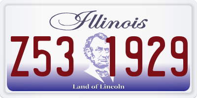 IL license plate Z531929