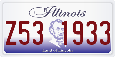 IL license plate Z531933