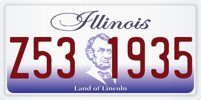 IL license plate Z531935