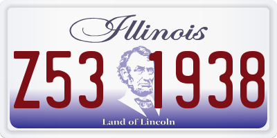 IL license plate Z531938