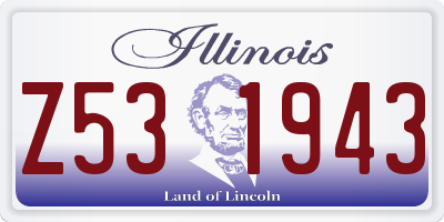 IL license plate Z531943