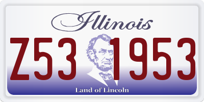 IL license plate Z531953