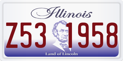 IL license plate Z531958