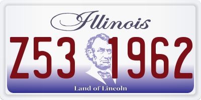 IL license plate Z531962