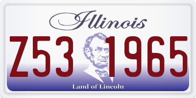 IL license plate Z531965