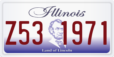 IL license plate Z531971
