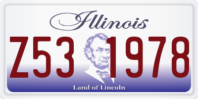 IL license plate Z531978