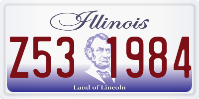 IL license plate Z531984