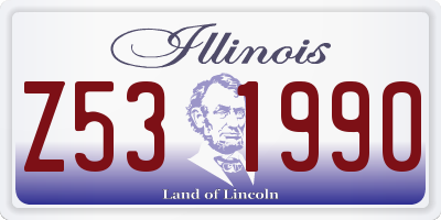 IL license plate Z531990