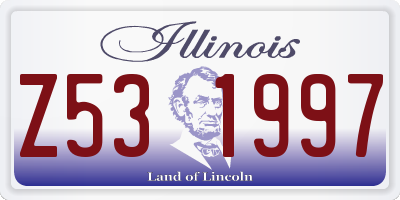 IL license plate Z531997