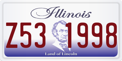 IL license plate Z531998