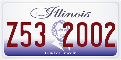IL license plate Z532002