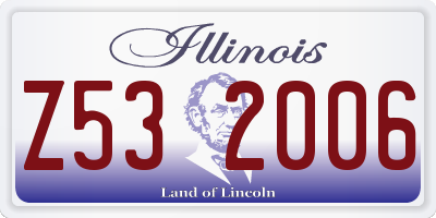 IL license plate Z532006