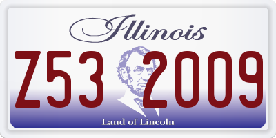 IL license plate Z532009