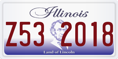 IL license plate Z532018