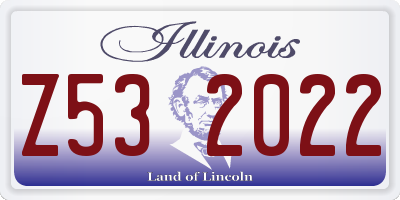 IL license plate Z532022