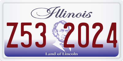 IL license plate Z532024