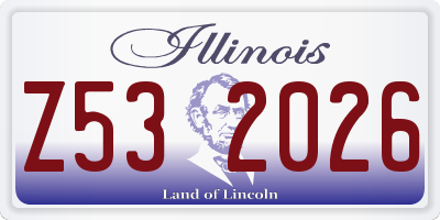 IL license plate Z532026